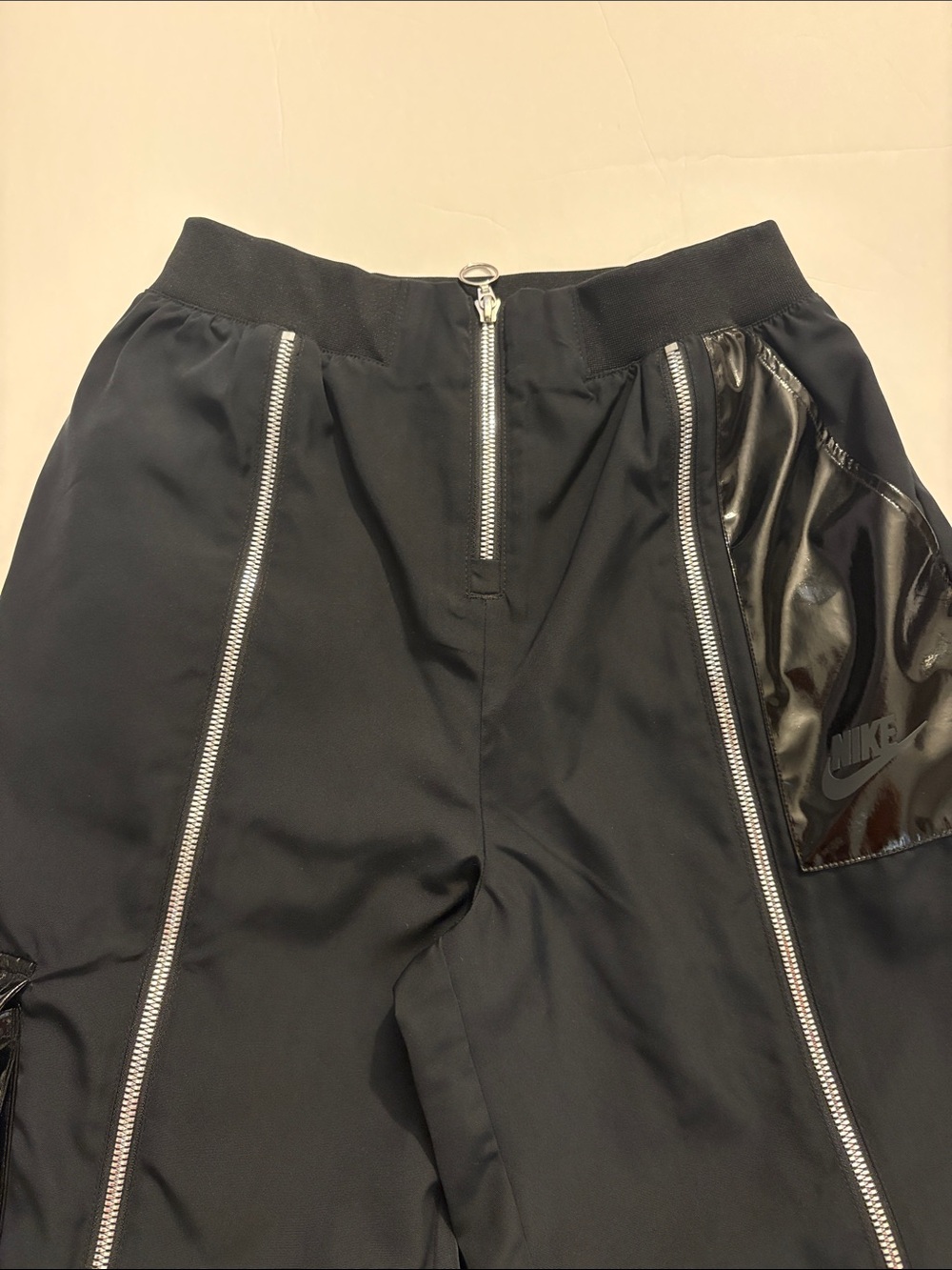 Nike Black Jogger Sweatpants with Silver Zippers - Picture 9 of 10